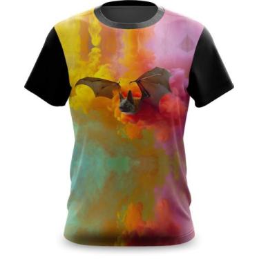 Imagem de Camiseta Camisa Morcego em Fumaça Colorida - FABRIQUETA, G