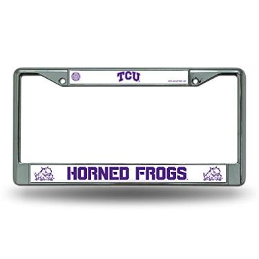 Imagem de NCAA TCU Horned Frogs Moldura de placa de licença cromada padrão