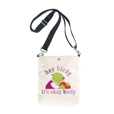 Imagem de XYANFA Bolsa de maquiagem Mona Naanalan com desenho animado Princesa Mona Meme Hey Birdy Its Okay Birdy Bolsa com zíper, Bolsa tiracolo Okay Birdy, Tendência