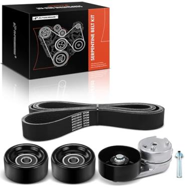 Imagem de A-Premium Kit de transmissão de correia serpentina do motor compatível com Ford F-250 Super Duty 2008-2010, Ford F-350 Super Duty 2008-2010, F-450 Super Duty 2008, F-550 Super Duty 2008, 6.4L