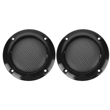 Imagem de Haosie 2 peças de capa de grade de alto-falante, capa protetora de malha de 5 cm, capas de alto-falante de metal decorativas, capa circular para carro Woofer