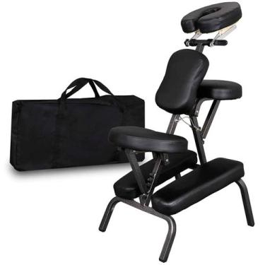 Imagem de Cadeira de Massagem Shiatsu Portátil Dobrável Kurah - Preto