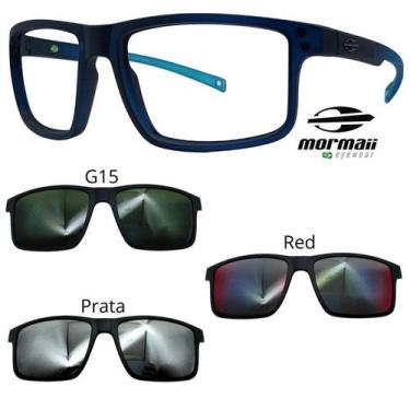 Imagem de Oculos Mormaii Swap 5 6127 KC6 Azul Fosco Com 3 Clipons, G15, Prata, R