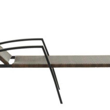 Imagem de Espreguicadeira Marrom Aco Reclinavel 4 Posicoes 77x65x204cm - Importa