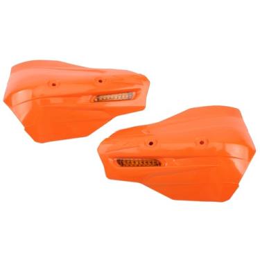 Imagem de Protetores de mão para bicicleta suja, protetor de mão de motocicleta com pisca-pisca laranja substituição para XC-PRO X3 Enduro Race-Orange