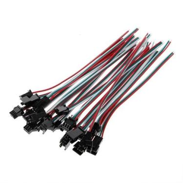 Imagem de Conector de Cabo SM Macho e Fêmea para Fita LED - 3 Pinos (WS2812B, WS