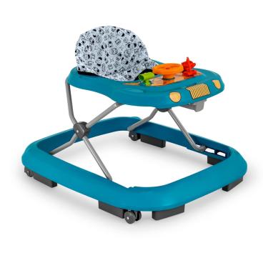 Imagem de Andador De Bebê Infantil Musical Didático Tutti Baby Safari Com Altura Regulável Freio Antiqueda Até 12Kg Azul