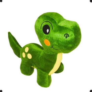 Imagem de Pelúcia Dino Tamanho 27 cm Companheiro Fofo para Crianças e Bebês Dia 
