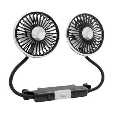 Imagem de Fenteer Ventilador de Resfriamento de Carros para O Assento Traseiro de Verão de Cabeça Dupla para O SUV Automotivo RV