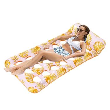 Imagem de Colchão Flutuante Para Bronzeamento,Espreguiçadeira Flutuante Inflável e Dobrável - Colchão Inflável Para Atividades Aquáticas Em Piscinas Praia E Lago Para Homens E Mulheres