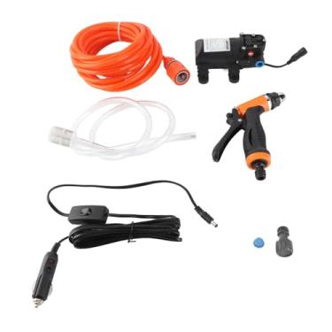 Imagem de Lavadora de Alta Pressão de Água Elétrica Portátil Máquina de Lavar Carro 12V 72W Poderoso Kit de Lavagem para Casa Jardim Veículos Plástico 1107g 6m Outlet Pipe 1m Inlet Pipe