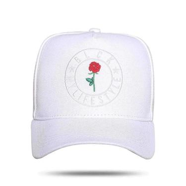 Imagem de Boné BLCK Brasil Aba Curva Snapback Logo My Life Style Rosas-Masculino