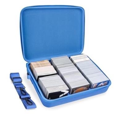 Imagem de Mumlicha Estojo Para Jogos De Cartas Com Mais 2.200 Cartas, Caixa Armazenamento Trocas, Compatível Pokémon, Esportes E Beisebol, Viagem Transporte Fit Against Humanity (Azul)