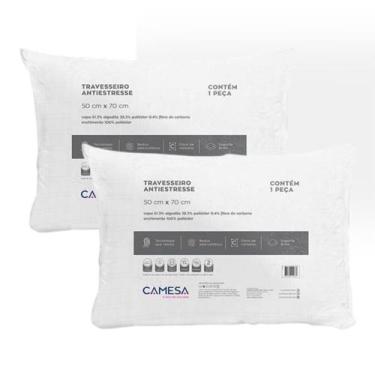 Imagem de Kit 2 Travesseiro Anti Stress Suporte Firme Camesa 50x70cm