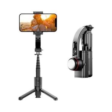 Imagem de Estabilizador Gimbal Extensível Bastão De Selfie Tripé Com Luz De Pree