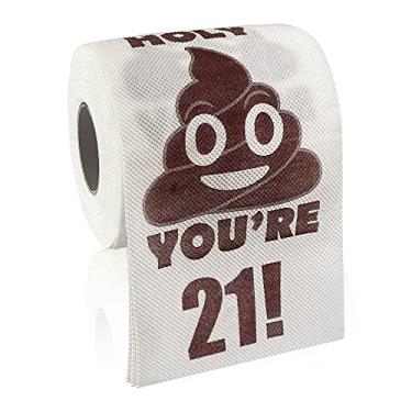 Imagem de UFRITAN Presentes De Feliz Aniversário 21 Anos, Rolo Papel Higiênico Engraçado 3 Folhas, Presente Piada Impresso "Caramba, Você Tem Anos", Decoração Banheiro Para Meninos, Filhos E Meninas, Artigos