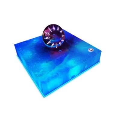 Imagem de Poojaed Lâmpada magnética levitante UFO, tela flutuante de luz RGB com rotação de 360°, decoração de mesa para escritório, casa, sala de esportes, presente incrível para homens, meninas e crianças