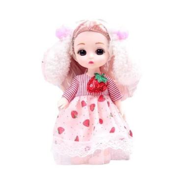 Imagem de Boneca De Bebê Com Articulação Móvel De 17cm, Vestido De Menina, Maqui