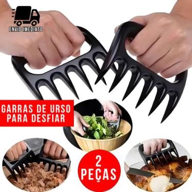 Imagem de Kit 2 Garra de Urso para Churrasco Desfiador de Carne Profissional em 
