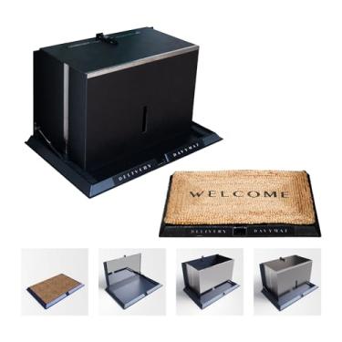Imagem de Davymat SAFEDelivery Locker: Cofre de capacho seguro, seguro para pacote anti-roubo, caixa de pacotes bloqueável, cofre de pacote de varanda, armário de entrega dobrável, grande capacidade de 66 x 45