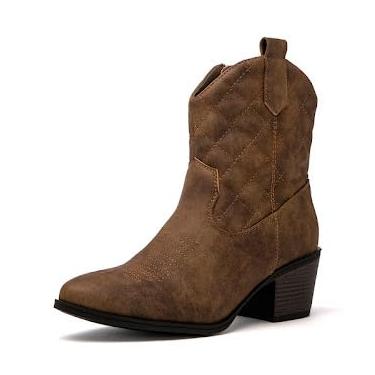 Imagem de GLOBALWIN Botas femininas The Western Wear Fashion Cowboy Cowgirl Free Birds Country Concert Discoteca de salto baixo para mulheres, 19yy16 Camel2, 36