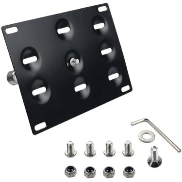 Imagem de Dewhel Para-choque dianteiro alumínio JDM gancho de reboque suporte de placa de licença suporte parafuso On se encaixa Toyota GT86 Scion FRS BRZ