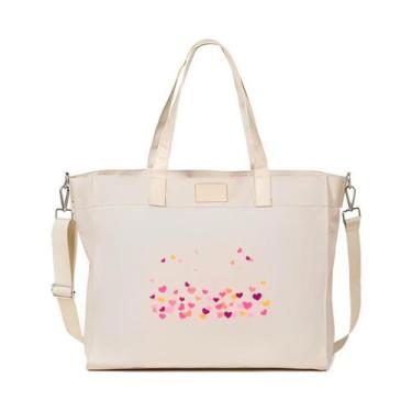 Imagem de Bolsa Tote Daily Off White Corações Flutuantes - Gocase 0004