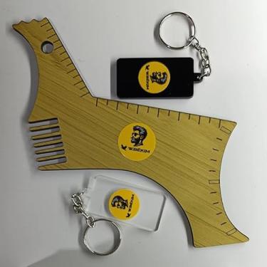 Imagem de Pente Alinhador Barba Impecável Modelador Alinhador Régua