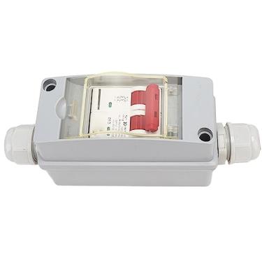 Imagem de Marhynchus Disjuntor de Casa MCB 2P DC 500V 32A Switch de Desconexão Com Caixa de Distribuição à Prova D'água IP65, Tampa Transparente para Facilitar o Monitoramento (Sem cabo)