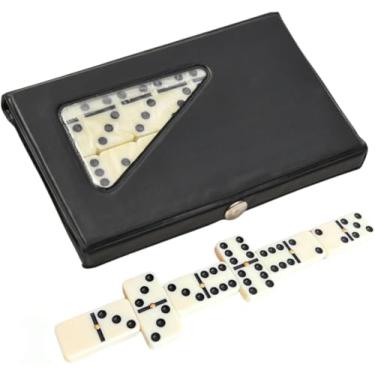 Imagem de Domino Jogo com 28 Peças de Osso e Estojo Portátil Profissional 9mm Passatempo Crianças e Adultos Presente
