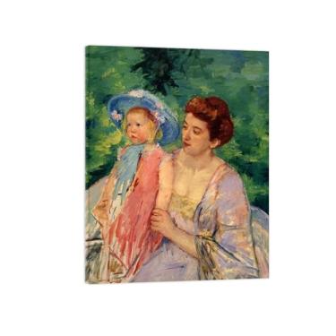 Imagem de LXURY Pintura de arte de parede - por barco, impressões em tela famosas com moldura de madeira - reproduções de imagens em tela - Pôster de arte para decoração de parede 50 x 65 cm 20 x 26 polegadas