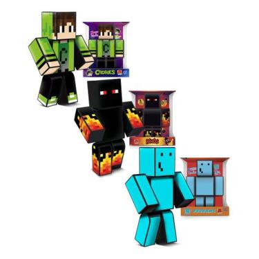 Imagem de Bonecos do jogo Mine Athos Problems Cadres 25cm 3un Craft - Algazarra