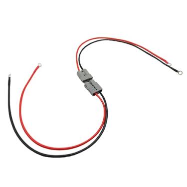 Imagem de 2 peças de plugue de carregamento de empilhadeira elétrica com anel O, conector rápido de conexão de bateria 10AWG 50A 600V linha de conector de linha de cabeça única cabo de carregamento da bateria