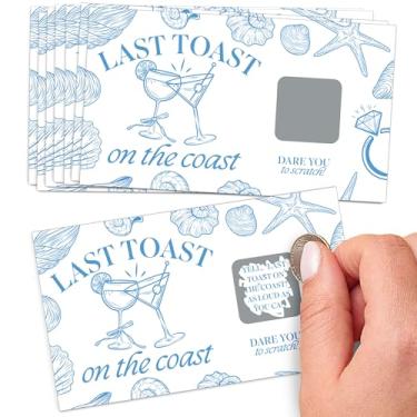 Imagem de Big Dot of Happiness Last Toast on The Coast Scratch Off Dare Cards, Coastal Bride Beach Bachelorette Dare Party Game – 22 unidades