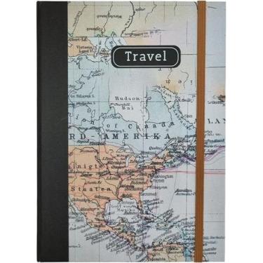 Imagem de Caderno mapas travel médio com elastico - Culturama, 3