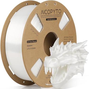 Imagem de AICOPYTO Filamento De Pla Branco Seda 1,75 Mm, Bobina 1 Kg Para Impressora 3D (2,2 Libras), Probabilidade Precisão Dimensional +/- 0,02 Adequado A Maioria Das Impressoras Fdm.