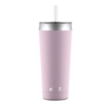 Imagem de Ello Beacon Copo de aço inoxidável isolado a vácuo com canudo opcional, 700 ml, rosa caxemira