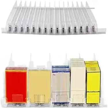 Imagem de NEXTLEVEL FIT Pacote com 15 empurradores de prateleira com mola para prateleiras de gôndola – Sistema automático de empurrar prateleira de 9 m e dispensador de produtos de alimentação automática, 38