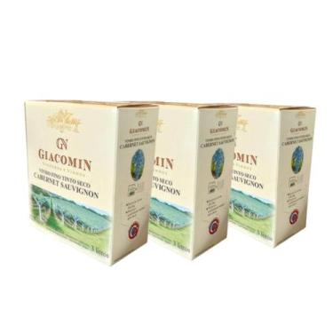 Imagem de Vinho Cabernet Sauvignon Giacomin - Kit 3 Bags de 3L - Vinícola Giacom