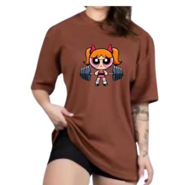 Imagem de Camiseta Oversized Longa Treino Fitness Florzinha-Feminino
