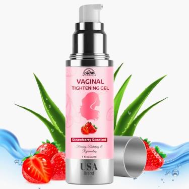 Imagem de ANGELYCIA Bálsamo de aperto vaginal, apertador de biscoitos, melhora a saúde da vagina feminina, aperta de ação rápida, aumenta a sensibilidade íntima, mais apertado, fácil de aplicar, 30 ml, morango