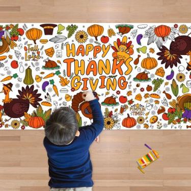 Imagem de Pôster para colorir/toalha de mesa OHOME Thanksgiving 30x72cm Kids