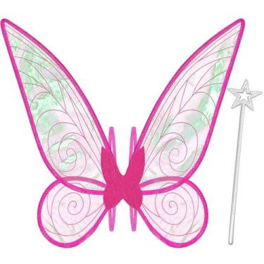 Imagem de Fantasia Fairy Wings para adultos e meninas de quescu - Rose