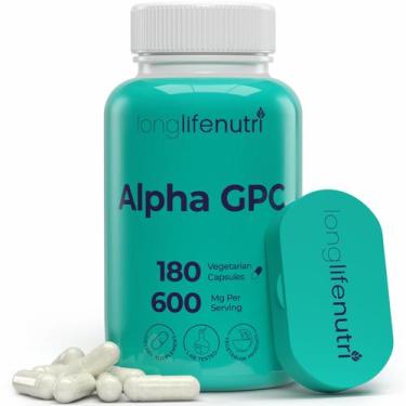 Imagem de Suplemento LongLifeNutri Alpha GPC Colina 600 mg 180 cápsulas