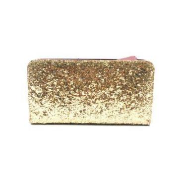 Imagem de Carteira feminina de glíter Denlex CA8529, Dourado