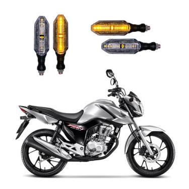 Imagem de KIT 4 Seta Esportiva Pisca de Led Modelo P26 Para Moto CG 160 FAN 2004