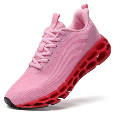 Imagem de SKDOIUL Tênis esportivo feminino para caminhada e corrida, 9603 Rosa, 37