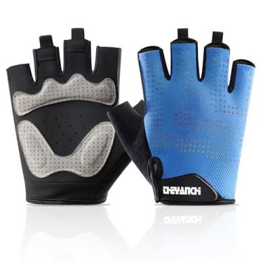 Imagem de Luvas de ciclismo para homens e mulheres – Luvas respiráveis para ciclismo de montanha de estrada, luvas antiderrapantes de meio dedo, luvas de ciclismo aplicáveis a ciclismo, treino, academia