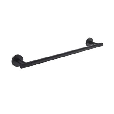 Imagem de Suporte de toalha de mão de parede com serrilha de latão preto fosco, suporte para papel higiênico, ganchos para toalhas, kit de acessórios opcionais para banheiro, barra de toalha individual