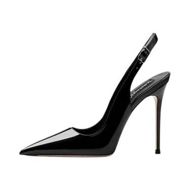 Imagem de Sandálias Femininas Sexy De material sintético Com Tiras E Salto Alto,